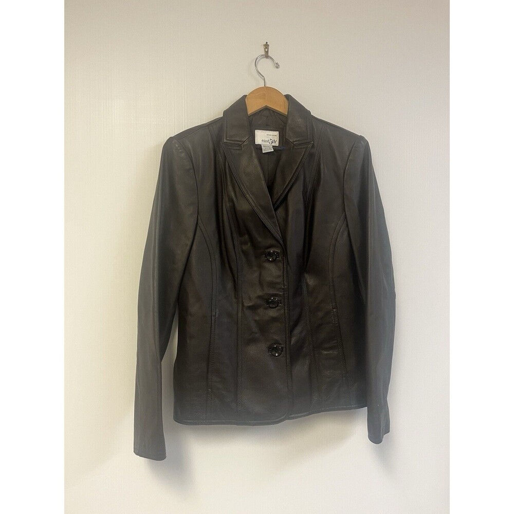 East 5th Women's‎ Chocolate Brown Genuine 100 %Leather Jacket - Size M Perfect